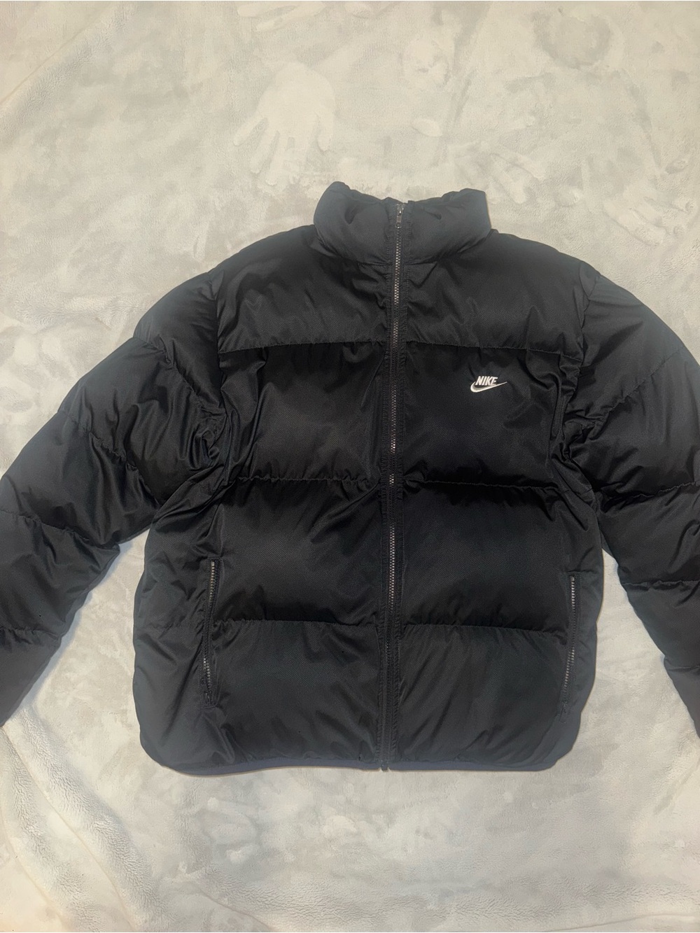 NEW Nike Men's Black Puffer Jacket with Logo